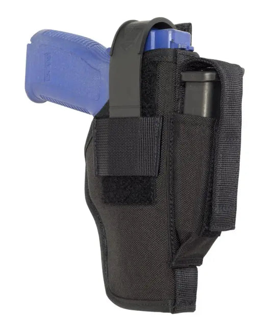 Black nylon Combo Holster with mag pouch and visible Sig Sauer blue pistol grip