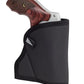 Black nylon pocket holster featuring a wooden-gripped revolver handle for S&W Bodyguard