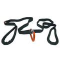 Black nylon Multi-Loop Rescue Strap with orange carabiner and loops for rigging