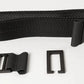 Black nylon strap with plastic buckles on OmniCarry Retention Belt for secure retention