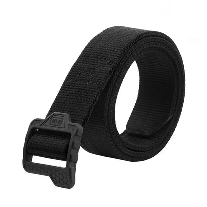 Black nylon tactical belt with plastic buckle from M-Tac Double Duty Tactical Belt Hex