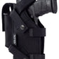 Black nylon tactical MOLLE holster with adjustable straps for large frame autos