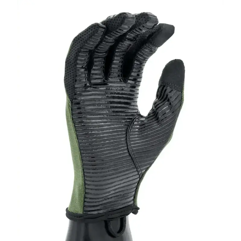 Black and olive-green Recon Tactical Gloves featuring smart-touch index finger and maxx-grip technology