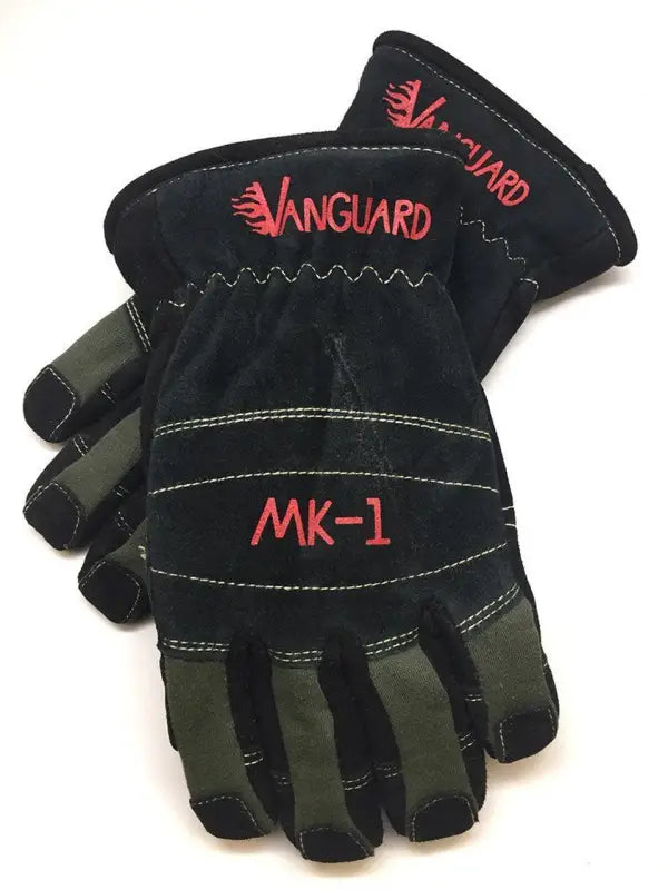 Black and olive green MK-1 Structural Firefighting Glove with Kevlar Knit Protection