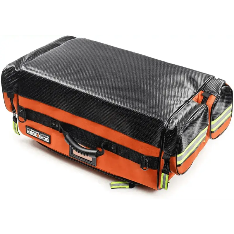 Black and orange hardshell case for Scherber Ultimate First Responder Trauma Kit O2