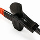 Black and orange windshield wiper blade with USA patented composite handle attachment