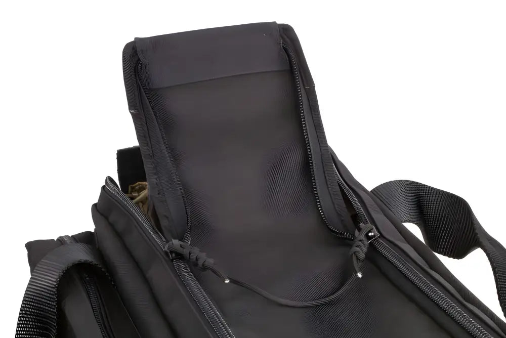 Black padded camera bag with zippered compartment from the Elite Range Bag collection