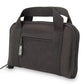 Black padded pistol case with handles and zipper, ideal for first responders and firefighters