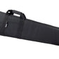 Black padded rifle case with carrying handle for secure storage and transport of firearms