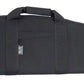 Black padded rifle case with handle for scoped rifle, ideal for secure gun storage