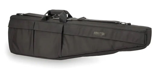 Black padded rifle case with handles and straps by Assault Systems Special Weapons Case