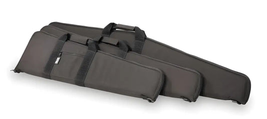 Black padded rifle case with compartments, perfect for scoped rifle cases and gun cases