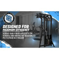 Black SFE Selectorized Pec Fly/Rear Delt Machine with 250lb weight stacks for strength training