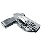 Black pistol in a holster for Sig Sauer P365-FUSE IWB Holster, firearm accessory