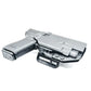 Black Glock 17 pistol with Streamlight TLR-7 HL-X in OWB holster for secure carry