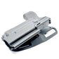 Black Glock 19 in a competition holster with Nightstick TCM-10 and weapon lights