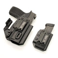 Black P365-XMacro inside waistband gas pedal holster with magazine carrier for Sig P365-XMACRO