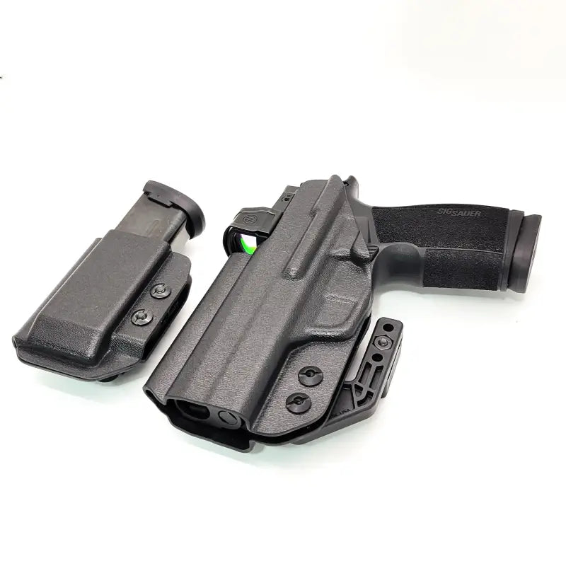Black p365-xmacro inside waistband holster with magazine carrier for Four Brothers Sig P365-XMACRO