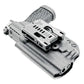 Black P365-FUSE Sig Sauer holster with light mounted and adjustable belt clip
