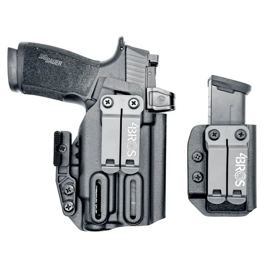 Black pistol with magazine in holster for Sig P365-XMACRO and Streamlight TLR-7