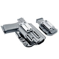 Black Glock 43X & 48 MOS TLR-7 holster with magazine carrier by Four Brothers Holsters