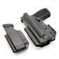 Black P365-XMACRO inside waistband gas pedal holster with magazine carrier combo