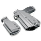 Black pistol and magazine in holsters for Sig P365-XMACRO inside waistband concealment