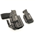 Black p365-xmacro inside waistband gas pedal holster with magazine carrier combo