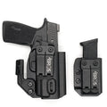 Black Sig P365-XMACRO gas pedal inside waistband holster with magazine carrier