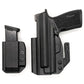 Black P365-XMACRO Gas Pedal IWB RH Holster with magazine carrier combo