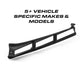 Black plastic automotive trim piece for Feniex Quantum 2.0 Spoiler Mount, ideal for first responders