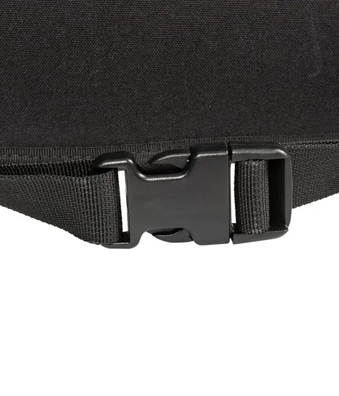 Black plastic buckle with nylon webbing strap for Harlej Bag seat organizer bag