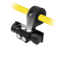 Black plastic cable cutter with yellow cable for Manual Cot Lighting System Gurney Guide