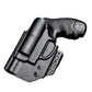 Black professional grade IWB holster for J-Frame Revolver with mounting hardware