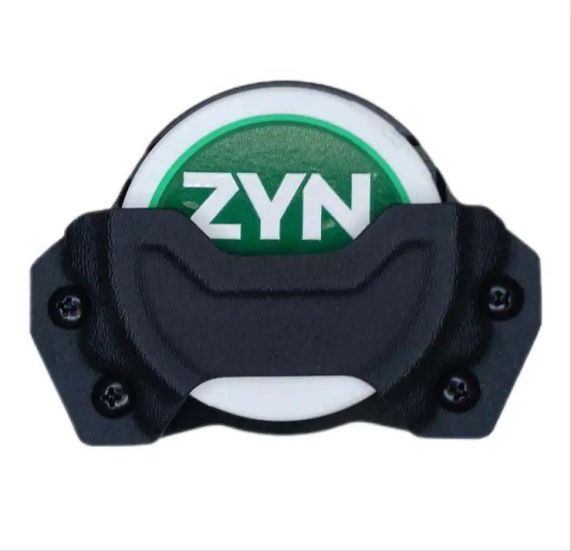 Black plastic Zyn Can Holder featuring a sleek design for circular nicotine pouch containers