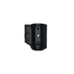 Black plastic holster for a pepper spray holder with screw holes for secure retention