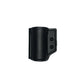 Black plastic Pepper Spray Holder with screw holes for secure mounting and retention