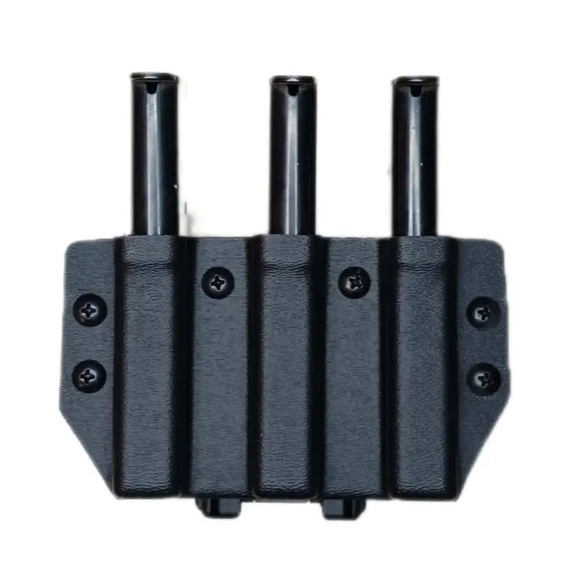 Black plastic Triple 1911 Magazine Carrier for first responders with three slots