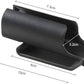 Black plastic clip-on holster stand for E9RG4, M5Gen3 with labeled dimensions