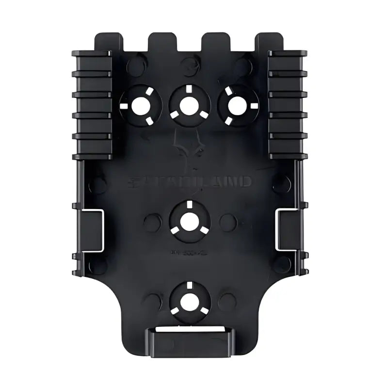 Black plastic mounting plate with holes for Model 6004-22 Quick Locking System Receiver Plate