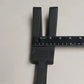 Black plastic measuring tool with ruler markings for Leatherhead Tools Halligan Entry Tool