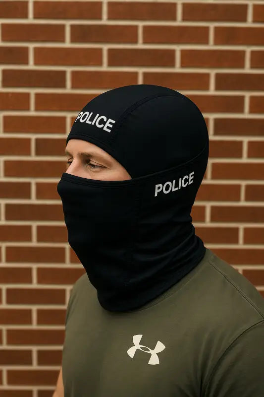 Black Police Balaclava for first responders and police wear, high-quality firefighter gear