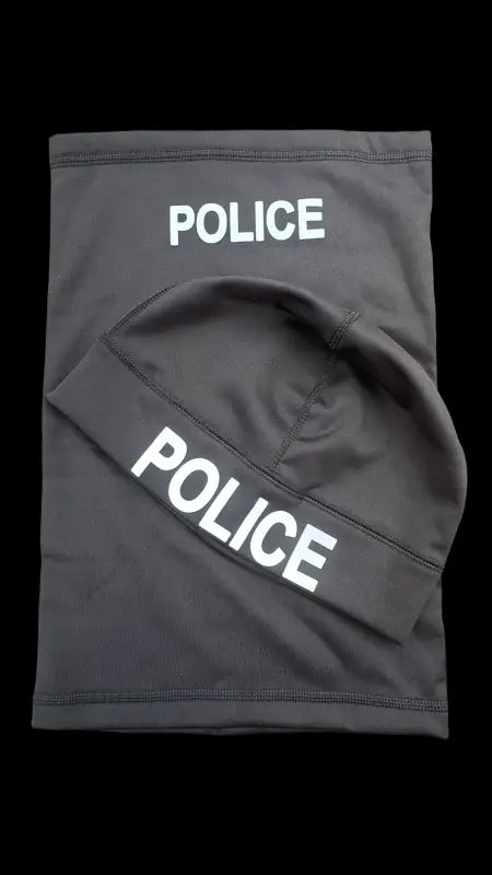 Black police balaclava and beanie for first responders, firefighters, and police professionals