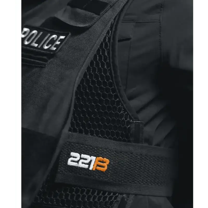 Black Maxx-Dri Vest 5.0 featuring 2213 badge number for cold weather body armor