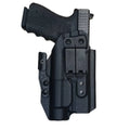 Black polymer Light Bearing IWB Holster for Glock with optic cut design