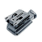 Black polymer magazine carrier with adjustable belt clip for secure magazine retention