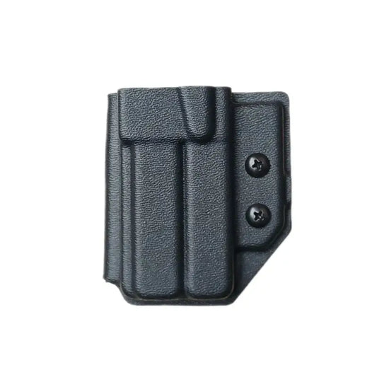 Black polymer magazine holder for Leatherman MUT with belt attachment for first responders