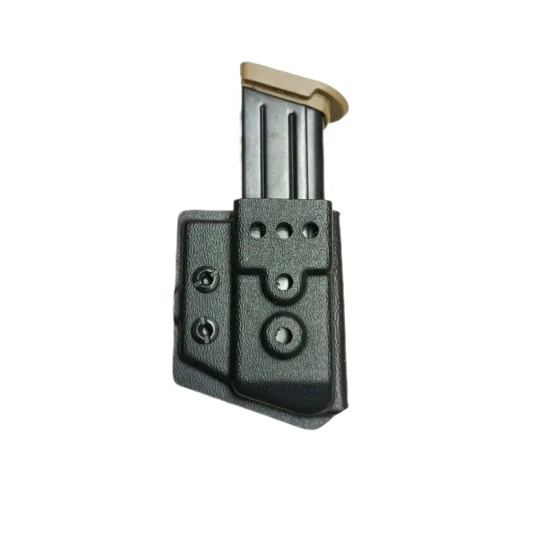 Black polymer magazine holder with retention screws for Double Stack 9/40 extended magazine