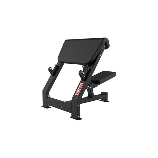 SFE Commercial Preacher Curl Bench with sturdy main tube and rectangle tube design for first responders
