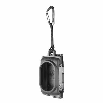 Black IV Pump Case with carabiner attachment for first responders’ protective cover
